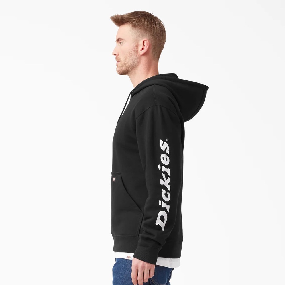 Dickies Men's Water Repellent Logo Sleeve Hoodie Sweatshirt Size Large